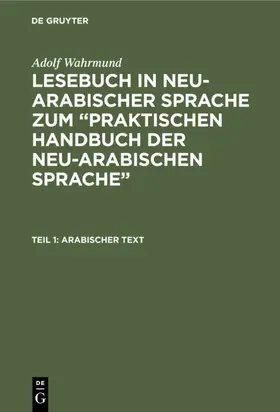 Wahrmund |  Arabischer Text | eBook | Sack Fachmedien