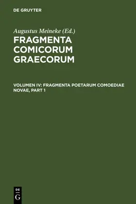 Meineke |  Fragmenta poetarum comoediae novae | eBook | Sack Fachmedien