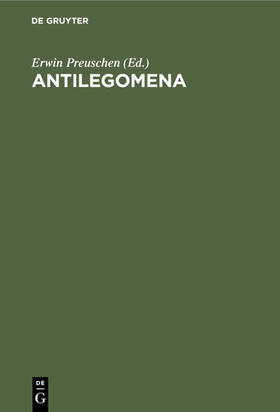 Preuschen |  Antilegomena | eBook | Sack Fachmedien