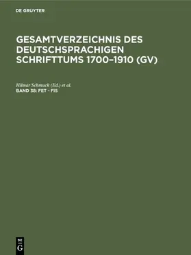 Schmuck / Gorzny |  Fet - Fis | eBook | Sack Fachmedien