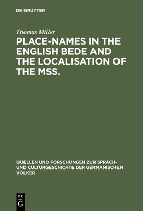 Miller |  Place-names in the English Bede and the localisation of the mss. | eBook | Sack Fachmedien