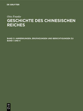 Franke |  Anmerkungen, Ergänzungen und Berichtigungen zu Band I und II | eBook | Sack Fachmedien