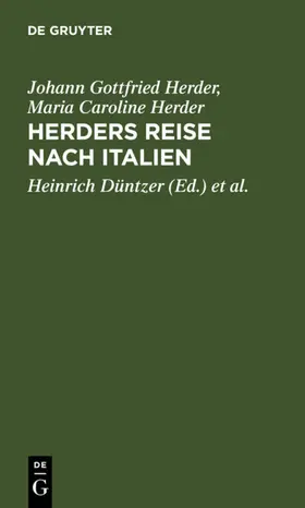 Herder / Düntzer |  Herders Reise nach Italien | eBook | Sack Fachmedien