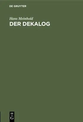 Meinhold |  Der Dekalog | eBook | Sack Fachmedien