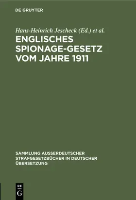  Englisches Spionage-Gesetz vom Jahre 1911 | eBook | Sack Fachmedien