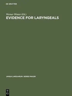 Winter |  Evidence for laryngeals | eBook | Sack Fachmedien