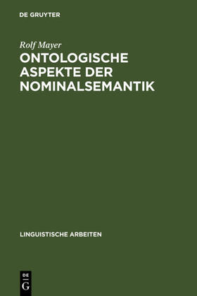 Mayer |  Ontologische Aspekte der Nominalsemantik | eBook | Sack Fachmedien