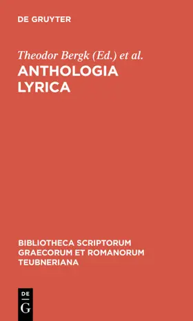 Bergk / Hiller / Crusius |  Anthologia lyrica | eBook | Sack Fachmedien