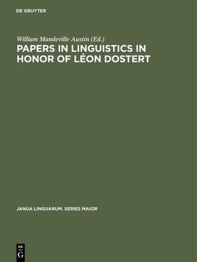 Austin |  Papers in linguistics in honor of Léon Dostert | eBook | Sack Fachmedien