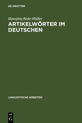 Bisle-Müller |  Artikelwörter im Deutschen | eBook | Sack Fachmedien