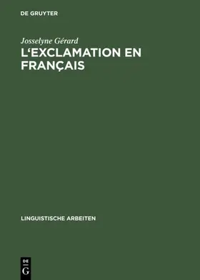 Gérard |  L'exclamation en français | eBook | Sack Fachmedien