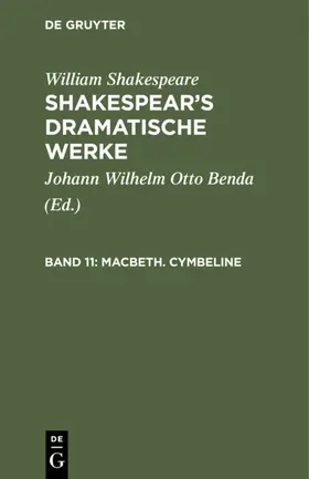 Benda / Shakespeare |  Macbeth. Cymbeline | eBook | Sack Fachmedien