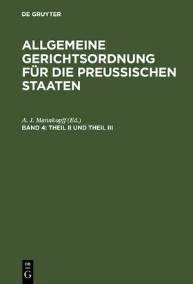 Mannkopff |  Theil II und Theil III | eBook | Sack Fachmedien