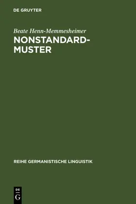 Henn-Memmesheimer |  Nonstandardmuster | eBook | Sack Fachmedien