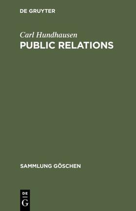 Hundhausen |  Public Relations | eBook | Sack Fachmedien