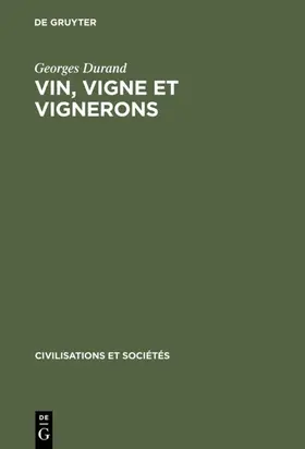 Durand |  Vin, vigne et vignerons | eBook | Sack Fachmedien