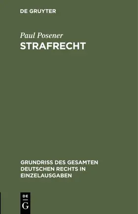 Posener |  Strafrecht | eBook | Sack Fachmedien