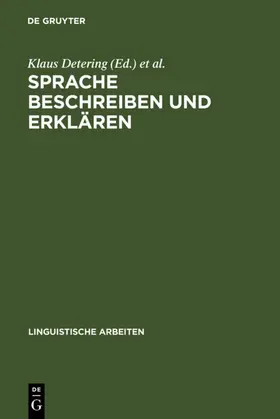 Detering / Schmidt-Radefeldt / Sucharowski |  Sprache beschreiben und erklären | eBook | Sack Fachmedien