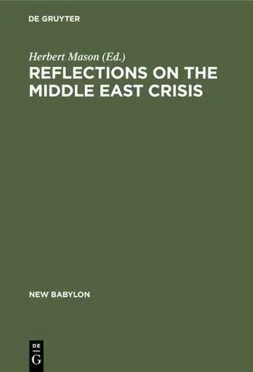 Mason |  Reflections on the Middle East crisis | eBook | Sack Fachmedien