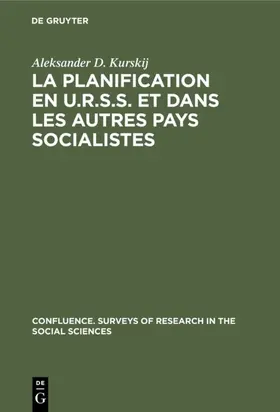 Kurskij |  La planification en U.R.S.S. et dans les autres pays socialistes | eBook | Sack Fachmedien