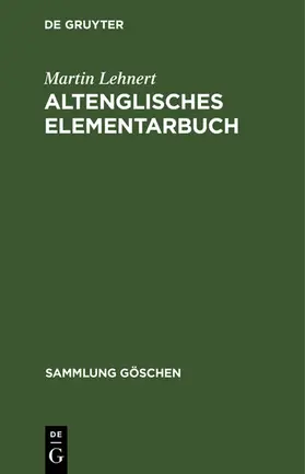 Lehnert |  Altenglisches Elementarbuch | eBook | Sack Fachmedien