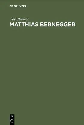 Bünger |  Matthias Bernegger | eBook | Sack Fachmedien