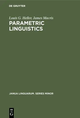 Heller / Macris |  Parametric linguistics | eBook | Sack Fachmedien