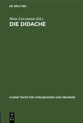 Lietzmann |  Die Didache | eBook | Sack Fachmedien