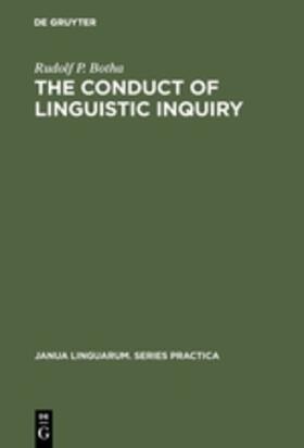Botha |  The Conduct of Linguistic Inquiry | Buch |  Sack Fachmedien