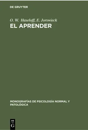 Haseloff / Jorswieck |  El aprender | Buch |  Sack Fachmedien