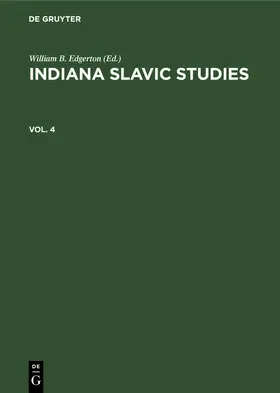 Edgerton |  Indiana Slavic Studies. Vol. 4 | Buch |  Sack Fachmedien