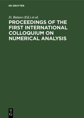 Covachev / Bainov |  Proceedings of the First International Colloquium on Numerical Analysis | Buch |  Sack Fachmedien
