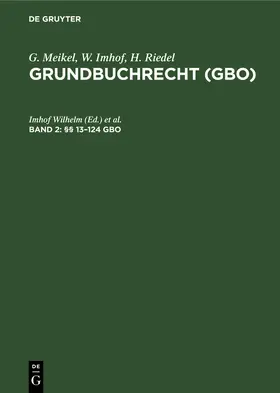 Hermann / Wilhelm |  §§ 13¿124 GBO | Buch |  Sack Fachmedien