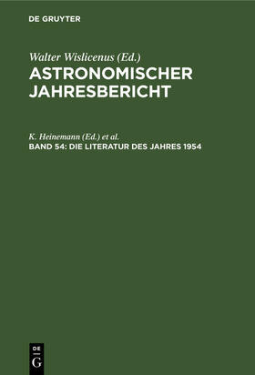 Heinemann / Lohmann / Henn |  Die Literatur des Jahres 1954 | Buch |  Sack Fachmedien