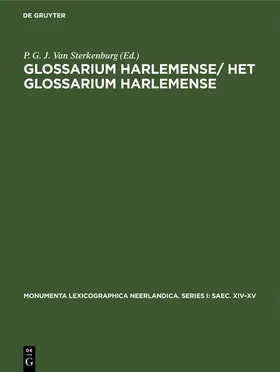 Van Sterkenburg |  Glossarium Harlemense/ Het Glossarium Harlemense | Buch |  Sack Fachmedien