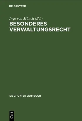 Münch |  Besonderes Verwaltungsrecht | Buch |  Sack Fachmedien