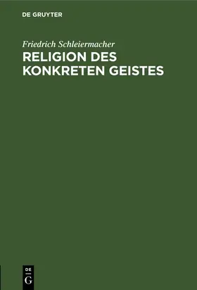 Tillich |  Religion des Konkreten Geistes | Buch |  Sack Fachmedien