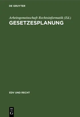  Gesetzesplanung | Buch |  Sack Fachmedien