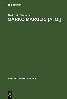 Usmiani |  Marko Maruli¿ [a. o.] | Buch |  Sack Fachmedien