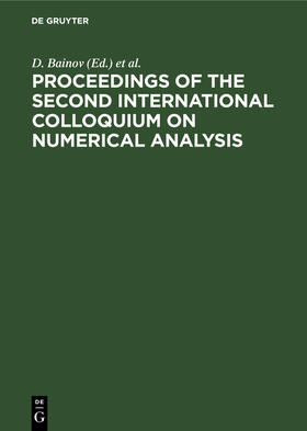 Covachev / Bainov |  Proceedings of the Second International Colloquium on Numerical Analysis | Buch |  Sack Fachmedien