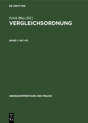 Mohrbutter / Bley |  §§ 1¿81 | Buch |  Sack Fachmedien