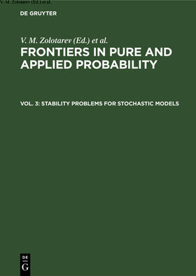 Zolotarev / Korolev / Kruglov |  Stability Problems for Stochastic Models | Buch |  Sack Fachmedien