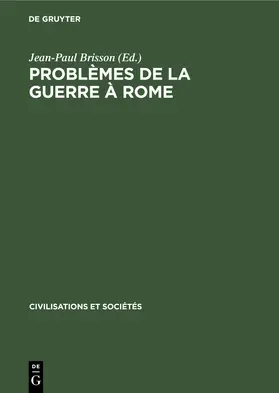 Brisson |  Problèmes de la guerre à Rome | Buch |  Sack Fachmedien