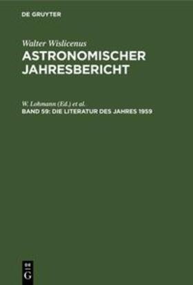 Henn / Lohmann |  Die Literatur des Jahres 1959 | Buch |  Sack Fachmedien