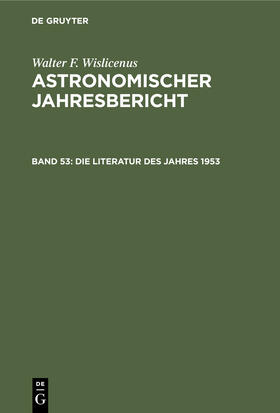  Die Literatur des Jahres 1953 | Buch |  Sack Fachmedien