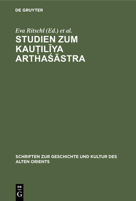 Schetelich / Ritschl |  Studien zum Kau¿il¿ya Artha¿¿stra | Buch |  Sack Fachmedien