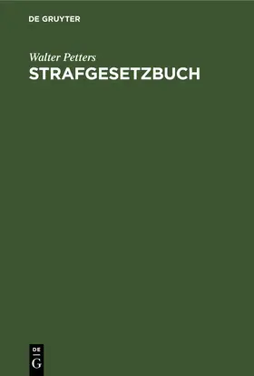 Petters |  Strafgesetzbuch | eBook | Sack Fachmedien