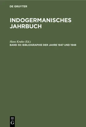 Krahe |  Bibliographie der Jahre 1947 und 1948 | eBook | Sack Fachmedien