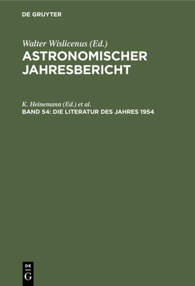 Heinemann / Henn / Lohmann |  Die Literatur des Jahres 1954 | eBook | Sack Fachmedien
