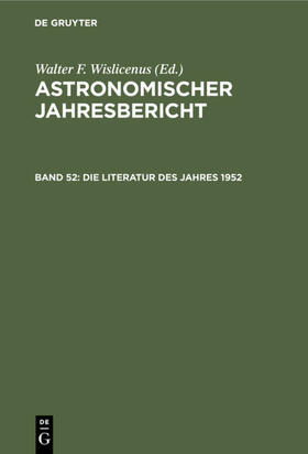  Die Literatur des Jahres 1952 | eBook | Sack Fachmedien